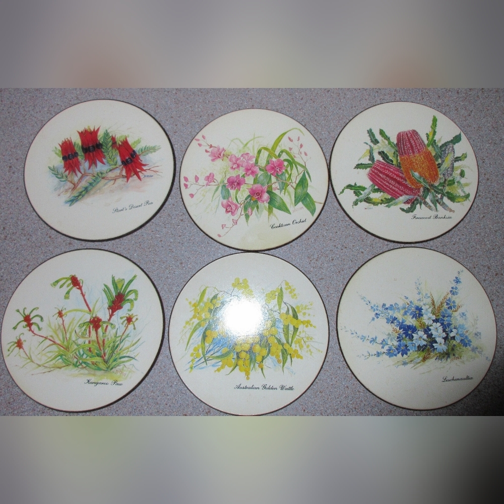 Dynasty Placement of Excellence Made in Australia 6 Round Coasters